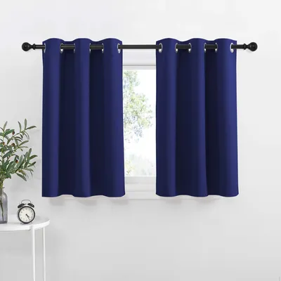 Verdunkelungsvorhänge mit Ösen, 2er-Set, 91,4x106,7 cm, marineblau