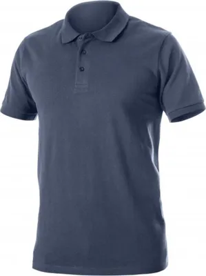 Productafbeelding van Poloshirt voor heren, model TOBIAS – 100% katoen, knoopsluiting, werkkleding, marineblauw, maat 3XL, artikelnummer HT5K428-3XL