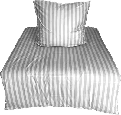 Produktbild von Hochwertige Flanell Bettwäsche Streifen Grau 2tlg.4tlg. diverse Größen: 2tlg. / 135x200cm/ 80x80cn