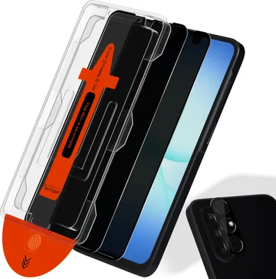 Produktbild von 2-Pack Samsung A17 Privacy Displayschutz & 1-Pack Linsenschutz - Gehärtetes Glas | [Automatische Installation] - Blasenfrei