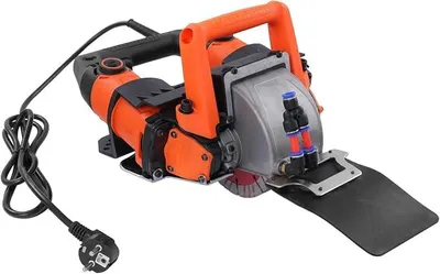 Productafbeelding van 5200W Elektrische groefmachine, muurfrees, dieptefrees, wandfrees, elektrische groefmachine met stofafzuiging, watergekoelde groeffrees