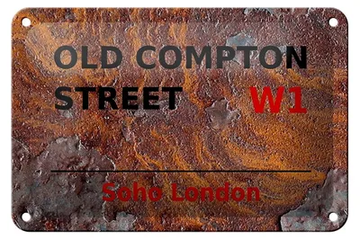 Produktbild von Blechschild London 18x12cm Soho Old Compton Street W1