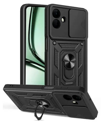 Image de Étui pour Samsung Galaxy A07 4G avec caméra coulissante et anneau de protection hybride