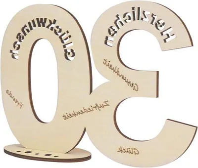 Productafbeelding van Gedichtbuch mit Geldgeschenken - 30 Ideen für Geschenke - Holzbrett für 30. Geburtstag und Jubiläum