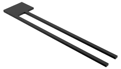 Produktbild von Handtuchhalter Slim mit zwei Stangen für Waschtisch,schwarz, Aluminium