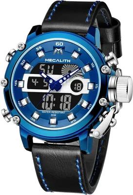 Image de Montre Hommes Sportive Militaire Numérique LED Grand Cadran Montres pour Hommes Numérique Analogique Montre Hommes Etanche Chronomètre Réveil Calendrier