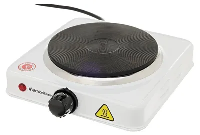 Produktbild von Elektrokocher, 1000W Gusseisen-Elektroplatte, einstellbarer Thermostat weiß