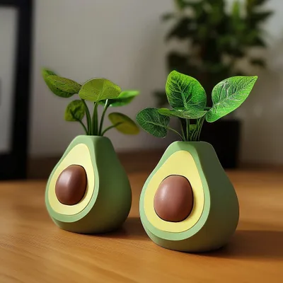 Produktbild von Decords Niedlicher Avocado-Blumentopf – Größe: Groß, Höhe 7 Zoll