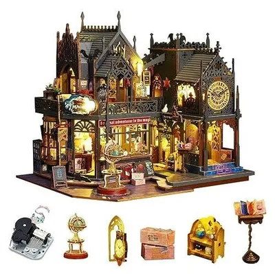 Zdjęcie produktu dla Domek dla lalek miniaturowy DIY drewniany zestaw do budowy prezent
