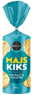 Produktbild von Nordthy Majs Kiks Havsalt & Chiafrø 130g
