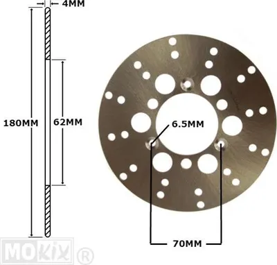 Produktbild von Bremsscheibe DERBI SENDA 98> HINTEN 180x62x4 mm IGM