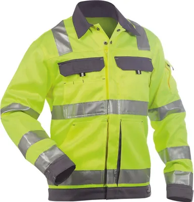 Imagen del producto de Chaqueta de protección DASSY modelo DUSSELDORF, 290 gramos, talla XS, color amarillo/gris