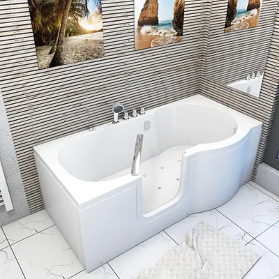 Produktbild von Seniorenwanne mit Tür Whirlpool S12-TH-AIR-L Badewanne 170x85cm