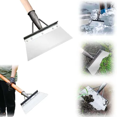 Productafbeelding van 27 cm reinigingsschep, multifunctionele tuinschep van hoogmangaanstaal voor onkruid en tuinreiniging