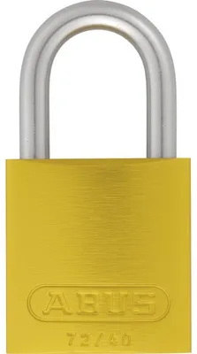 Produktbild von Abus Vorhangschloss Aluminium 72LL/40 gelb vs. 1 Schlüssel