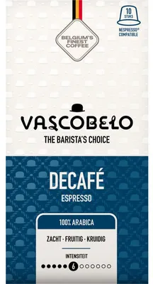 Produktbild von Vascobelo Decafé Espresso Kapseln 55g – Entkoffeinierter Kaffeegenuss