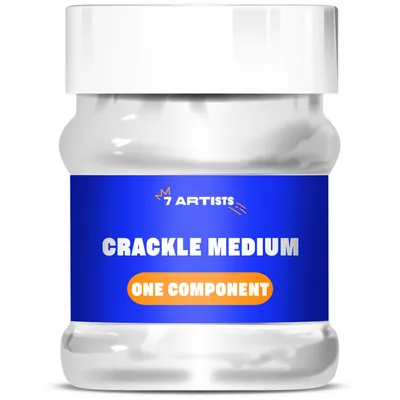 Produktbild von 7 Artists Crackle Medium 230 ml Krakelierlack Reisslack Farblos auf Wasserbasis für Reisslacktechnik | Krakeliertechnik - Crackle Paste