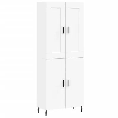 Image de Buffet haut Blanc 69,5x34x180 cm Bois d'ingénierie