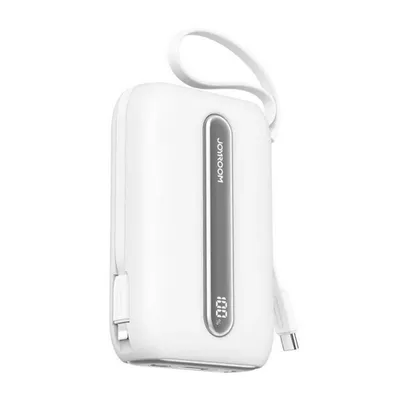 Produktbild von Joyroom Quick Charge 22,5 W Mini-Powerbank mit Doppelkabeln 20000 mAh - Weiß