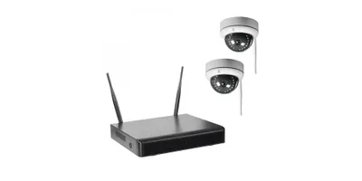 Produktbild von WLAN-NVR mit 2 Funk-Kuppelkameras WR100D, 2TB Festplatte HDD WiFi