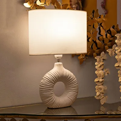 Immagine prodotto di Mirny - Lampada da Tavolo, Bianco, Necessaria 1 Lampadina