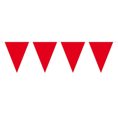 Image de Grande chaîne de fanions rouge 10m