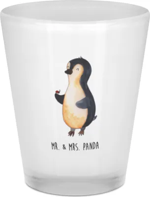 Produktbild von Mr. & Mrs. Panda Gläschen Pinguin Marienkäfer - Transparent - Geschenk, Stamper, Wunder, Pinnchen, Stamperl, Liebe, Shot Glas, Kleine, Schnapsglas, Likörglas, Aufmerksam
