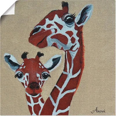 Produktbild von ARTland Poster Giraffen Größe: 40x40 cm
