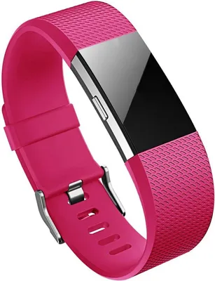 Produktbild von Sport Armband Gr. L für Fitbit Charge 2 Ersatzarmband Fitness Silikon Band Ersatzband, Pink