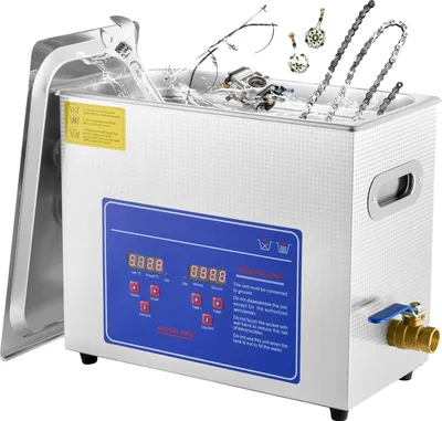 Obrázok produktu pre Ultrazvuková čistička, objem 6 l, ultrazvukový výkon 180 W, vykurovací výkon 300 W, frekvencia 40 kHz, nerezová konštrukcia