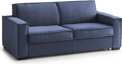 Produktbild von Schlafsofa Samantha, 2-Sitzer-Sofa, 100%  Italy, Wohnzimmersofa mit drehbarer–ffnung, aus gepolstertem Stoff, mit schmalen Armlehnen, Cm 160x95h90, Grau