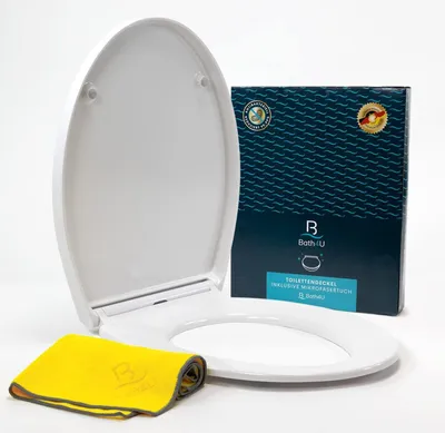 Immagine prodotto di Bath4U Sedile WC 37x46 cm Bianco in urea-duroplast Chiusura ammortizzata fino a 150 kg