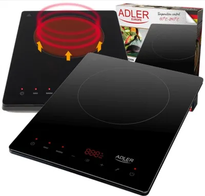 Obrázok produktu pre Indukčná varná doska Adler AD 6513, 2000W, LED, časovač 180 min, čierna