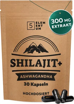 Produktbild von Mumijo Shilajit Kapseln Hochdosiert Aus Himalaya - 1000mg pro Tag, 71% Fulvinsäure - Natural Shilajit Hochdosiert - und - 30 Kapseln