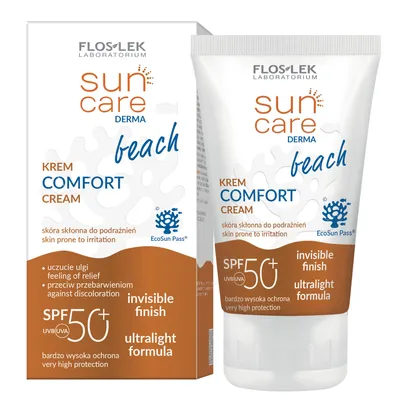 Produktbild von FLOSLEK SONNENPFLEGE GESICHTS- UND KÖRPERCREME Komfort LSF 50+ Derma Beach 50 ml