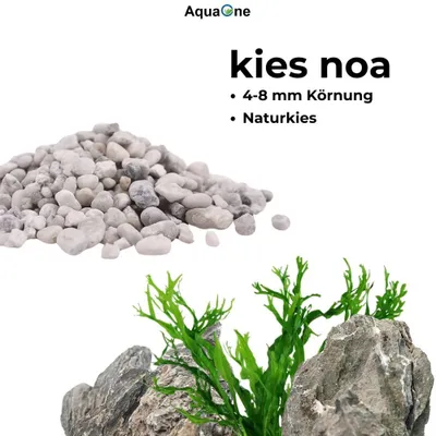 Produktbild von 25 Kg weißen Naturkies Noa '' 4-8 mm Bodengrund Aquarium Kies