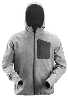 Produktbild von Snickers FlexiWork Fleece Arbeitshoodie Grau-Schwarz-S