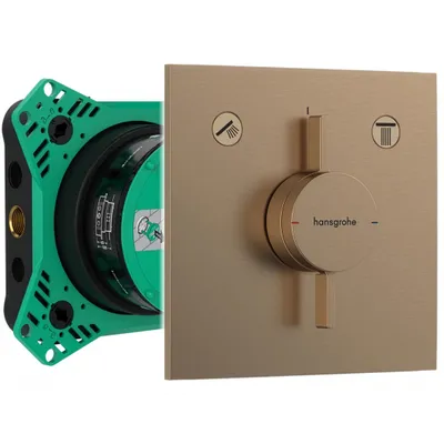 Produktbild von Hansgrohe DuoTurn E Bronze Unterputz Duscharmatur, mit iBox 2, Set für 2 Verbraucher, Brushed Bronze