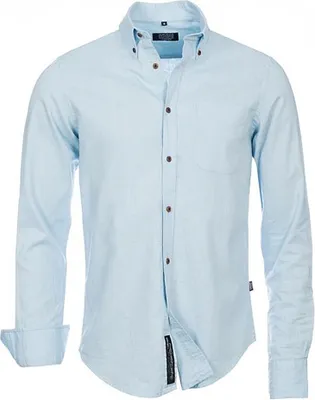 Produktbild von Brandneu Designer Leinen-Hemd Krempelärmel CARISMA uni SLIM FIT Hellblau L