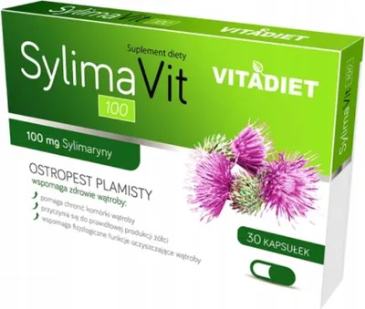 Produktbild von SYLIMAVIT 100 mg SILYMARIN Mariendistel Leber Vitadiet 30 Kapseln