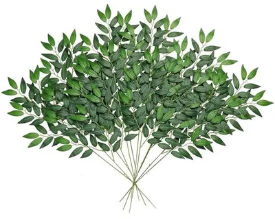 Image de Feuilles artificielles - Lot de 12 - Aspect naturel - Finition de haute qualité