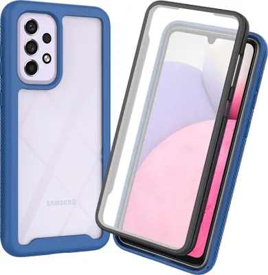 Produktbild von Galaxy A53 5G Hülle, TPU Bumper mit Eingebautem Displayschutz 360 Grad Komplettschutz Schutzhülle für Samsung Galaxy A53 5G Blau