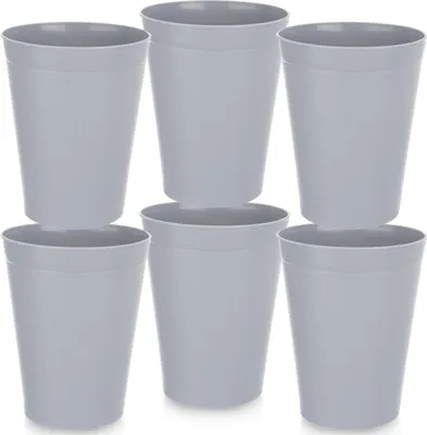 Obrázok produktu pre Orion | Šálky na pitie - sada 6 ks - sivé - 300 ml - ideálne na podujatia a oslavy - SANDY