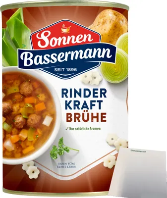 Produktbild von Sonnen Bassermann Rinder-Kraftbrühe (400ml) + usy Block