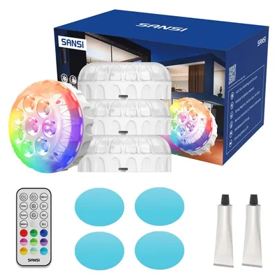 Productafbeelding van Onderwaterverlichting met Afstandsbediening, LED Vijververlichting met 20 RGB-Kleuren, IP68 Zwembadverlichting