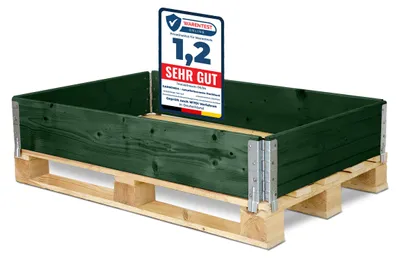 Produktbild von Garronda Holzaufsatzrahmen für Palette Aufbewahrungskiste aus Holz Palettenaufsatzrahmen Holzkiste Grün