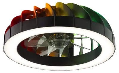 Produktbild von BRILLIANT Deckenleuchte Fanora LED-Ventilatorleuchte, 46cm, 4300lm, 2700-6500K, dimmbar, RGB, schwarz