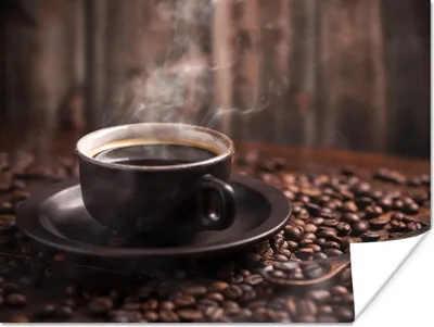 Produktbild von MuchoWow® Poster Kaffee - Heiß - Kaffeebohnen 160x120 cm - Foto Plakat