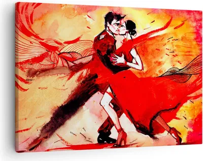 Produktbild von Bild auf Leinwand - Leinwandbild - tanzen sie - 70x50cm - Wand Bild - Wanddeko - Wandbilder - Leinwanddruck - Bilder - Kunstdruck - Wanddekoration - Leinwand bilder - Wandkunst - AA70x50-3731