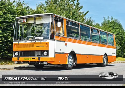 Obrázek produktu pro Pohlednice BUS č. 21 - Karosa C 734.00 (1981 - 1997)